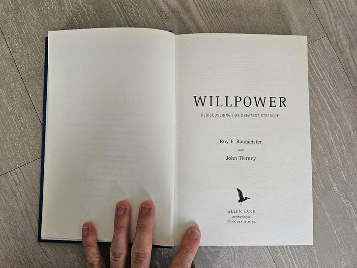 Book Willpower Baumeister/Terney, Boeken, Psychologie, Zo goed als nieuw, Cognitieve psychologie, Ophalen of Verzenden
