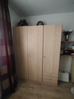 Complete slaapkamer: bed, nachtkastje, kleding- & boekenkast, Huis en Inrichting, Ophalen, Gebruikt, Eenpersoons