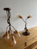 Hanglamp en tafellamp zgan, Ophalen, Zo goed als nieuw, Glas, Minder dan 50 cm