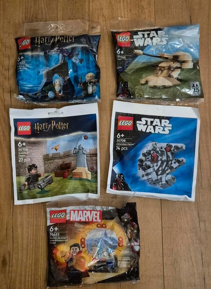 5 lego poly bags, Kinderen en Baby's, Speelgoed | Duplo en Lego, Nieuw, Ophalen of Verzenden