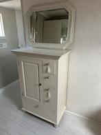 Brocante kast + Spiegel, Antiek en Kunst, Ophalen