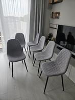 Stoel Ravenna lichtgrijs van Kwantum 6 x, Ophalen, Zo goed als nieuw, Vijf, Zes of meer stoelen, Stof