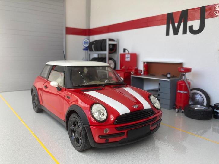 Mini Cooper One (R50) 1:18 Solido (Zie tekst) MJ, Hobby en Vrije tijd, Modelauto's | 1:18, Zo goed als nieuw, Auto, Solido, Ophalen of Verzenden