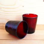 Arcoroc Sierra rood set van 2 glaasjes, Huis en Inrichting, Keuken | Servies, Ophalen of Verzenden, Overige stijlen, Glas, Schaal of Schalen