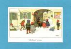 Mooie oude Pauli Ebner's kerstkaart N696 -  wintertafereel, Verzenden, 1920 tot 1940, Ongelopen, Kinderen