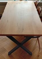 Massief eiken eettafel, Huis en Inrichting, Tafels | Eettafels, Ophalen, Eikenhout, 200 cm of meer, 50 tot 100 cm