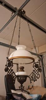 Antieke olielamp., Antiek, Gebruikt, Ophalen of Verzenden, Glas