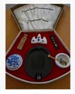 Oosterse kalligrafeer set, in doos, 20 x 15 cm, Antiek en Kunst, Ophalen of Verzenden