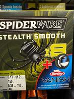 Spiderwire stealth smooth X8 gevlochten + vanish fluorocarbo, Watersport en Boten, Hengelsport | Roofvissen, Usa, Nieuw, Spiderwire