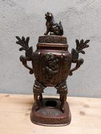 Wierrook brander met Shishi brons Japan Meiji, Antiek en Kunst, Ophalen of Verzenden