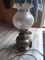 Elektrische Olielamp met Bloemmotief, Antiek en Kunst, Antiek | Lampen, Ophalen