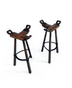 2x ‘Marbella’ barkruk, Spanish stool, Conoform ‘60, Huis en Inrichting, Barkrukken, Metaal, Met voetsteun, 60 tot 90 cm, Ophalen of Verzenden
