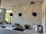 Hanglamp set van 3 zwart, Ophalen of Verzenden, Nieuw, Kunststof, 50 tot 75 cm