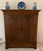 Antieke Eiken Kast - Linnenkast, Servieskast, Buffetkast, Huis en Inrichting, Kasten | Kledingkasten, Ophalen, Gebruikt, 150 tot 200 cm
