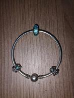 Pandora bangle met bedels, Sieraden, Tassen en Uiterlijk, Armbanden, Ophalen of Verzenden, Zo goed als nieuw, Zilver, Zilver