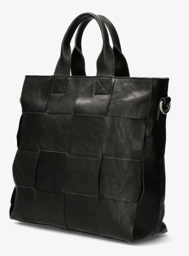 Shabbies Amsterdam Leren Tas Zwart, Sieraden, Tassen en Uiterlijk, Tassen | Damestassen, Gebruikt, Handtas, Zwart, Ophalen of Verzenden