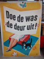Originele poster Doe de was de deur uit, Verzamelen, Verzenden, A1 t/m A3, Reclame, Rechthoekig Staand