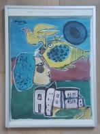 Leuke poster van Corneille in r.v.s. lijstje, Ophalen of Verzenden