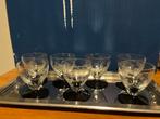 Vintage Amuse Glaasjes met Zwarte Voet & Dienblad, Ophalen of Verzenden