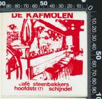 Sticker: Cafe Steenbakker - De Kafmolen - Schijndel (1), Ophalen of Verzenden, Zo goed als nieuw, Bedrijf of Vereniging