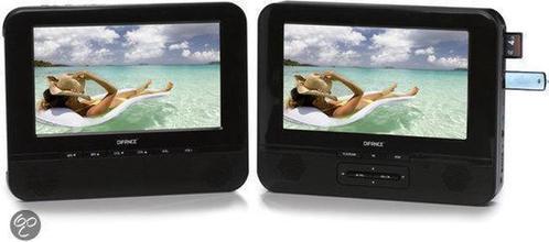 Difrnce PDVD7080  Portable dvd-speler met 2 schermen  7 inch, Auto diversen, Auto-accessoires, Zo goed als nieuw, Ophalen of Verzenden