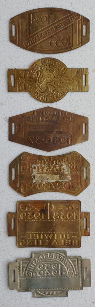 Verzameling van rijwielbelastingplaatjes, Verzamelen, Complete verzamelingen en Collecties, Ophalen of Verzenden