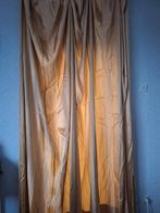 4x groen goud gestreepte gordijnen en 3x geelgoud, Ophalen of Verzenden, Zo goed als nieuw, Groen, 200 cm of meer