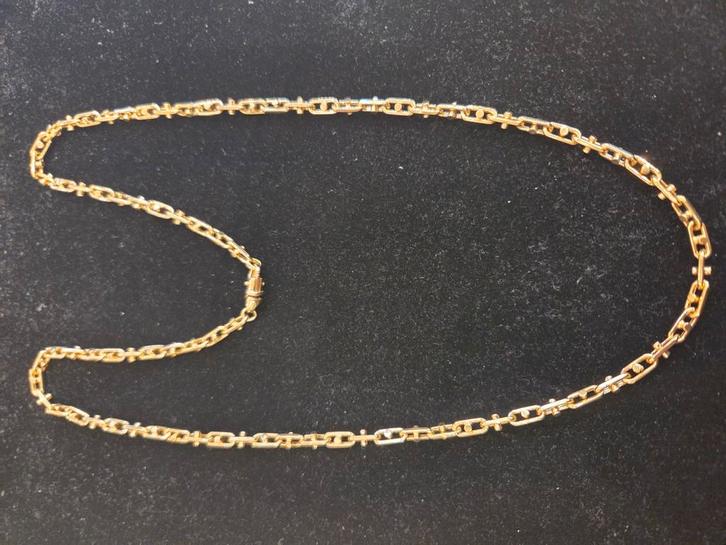 14 k gouden monte carlo ketting 22,2 gram 65,5 cm, Sieraden, Tassen en Uiterlijk, Kettingen, Nieuw, Goud, Goud, Ophalen of Verzenden
