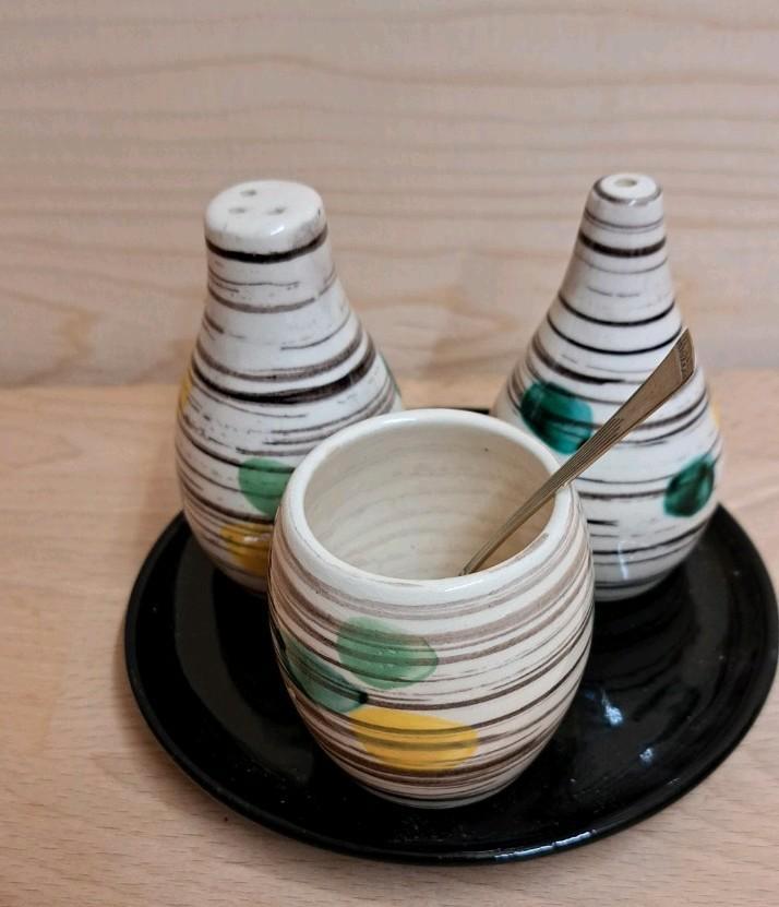 Vintage - peper en zout stel, Antiek en Kunst, Antiek | Keramiek en Aardewerk, Ophalen of Verzenden