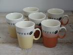 6x Mok, JUST MUGS , Coffee, zo goed als nieuw, Ophalen of Verzenden, Zo goed als nieuw, Overige stijlen, Kop(pen) en/of Schotel(s)