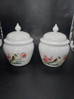 2 vintage opaline potten van AVON, Antiek en Kunst, Antiek | Glas en Kristal, Ophalen of Verzenden