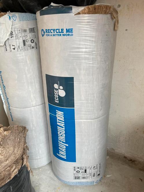 Knauf Naturoll 032 - 150 mm - 580x2700 mm (Rd 4,65), Doe-het-zelf en Verbouw, Isolatie en Afdichting, Nieuw, Dakisolatie, Glaswol