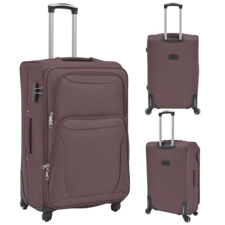 Trolleyset koffiebruin 3-delig Kleur (4 verkrijgbare opties), Sieraden, Tassen en Uiterlijk, Koffers, Nieuw, Hard kunststof, 70 cm of meer