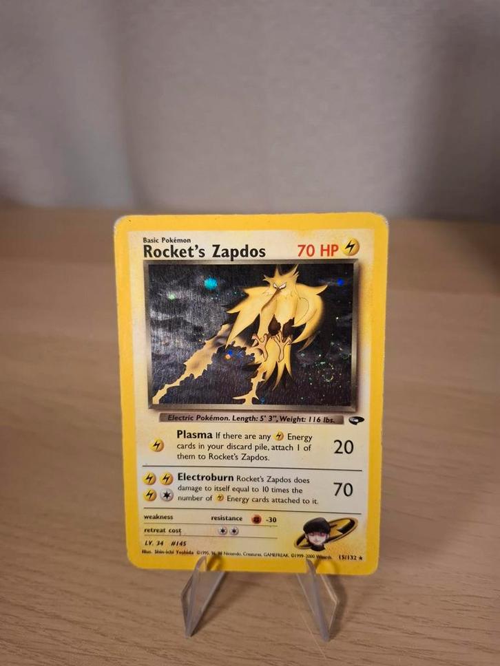 Rocket's Zapdos Gym Challenge, Hobby en Vrije tijd, Verzamelkaartspellen | Pokémon, Zo goed als nieuw, Ophalen of Verzenden