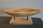 Houten trog op voet 41x17x17cm, Ophalen, Zo goed als nieuw, Rond, Hout