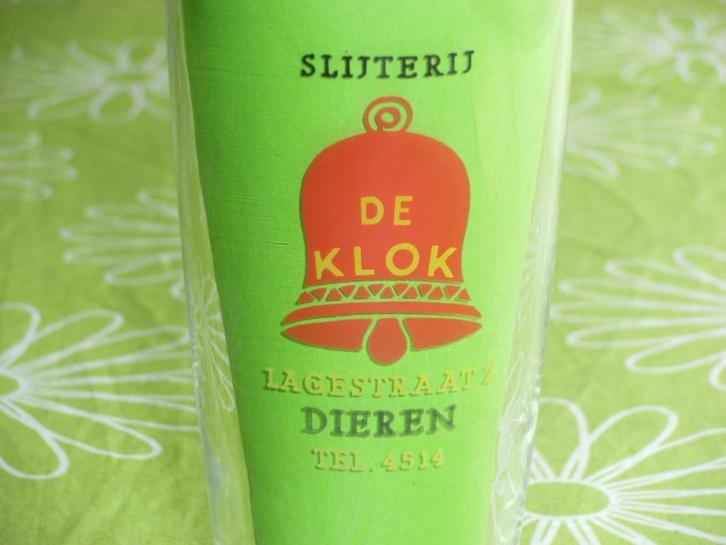 Vintage bierglas - Slijterij de Klok Dieren, Verzamelen, Overige Verzamelen, Zo goed als nieuw, Ophalen of Verzenden