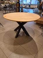Nieuwe eettafel rond 120cm eikenhout op spinpoot €325, Ophalen, ., Nieuw, .
