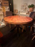 Mango eettafel 130cm (uit een huis waarin is gerookt)., Huis en Inrichting, Tafels | Eettafels, Ophalen, Rond, 100 tot 150 cm