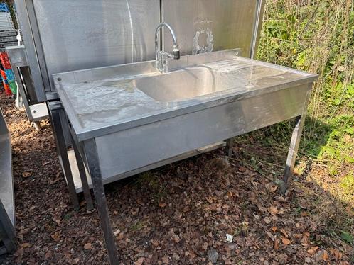 RVS Spoeltafel met Spoelkraan., Zakelijke goederen, Horeca | Keukenapparatuur, Koelen en Vriezen, Gebruikt, Ophalen