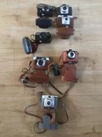 7 antieke fototoestellen, waarvan 6 met originele draagtas, Ophalen, Gebruikt, Compact, Overige Merken