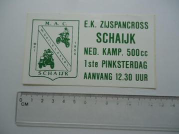 sticker oud Schaijk zijspan motorcross MAC St Christoffel beschikbaar voor biedingen