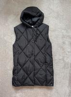 Lange zwarte bodywarmer met capucon maat 38/40, Kleding | Dames, Bodywarmers, Ophalen of Verzenden, Zo goed als nieuw, Maat 38/40 (M)