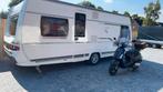 Fendt 560 SRF Opal 2022 - airco - mover - luifel, Caravans en Kamperen, Frans bed, Particulier, Fendt, 5 tot 6 meter