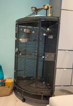 Vogel kooi (zonder vogel) met all stokken enzovoort, Dieren en Toebehoren, Ophalen of Verzenden, Zo goed als nieuw, Metaal, Vogelkooi