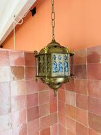 Hanglamp oosters (koper), Huis en Inrichting, Lampen | Hanglampen, Minder dan 50 cm, Gebruikt, Ophalen of Verzenden, Glas