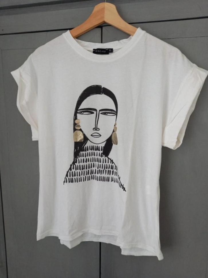 Pescara t-shirt XL, Kleding | Dames, T-shirts, Zo goed als nieuw, Maat 46/48 (XL) of groter, Wit, Korte mouw, Ophalen of Verzenden