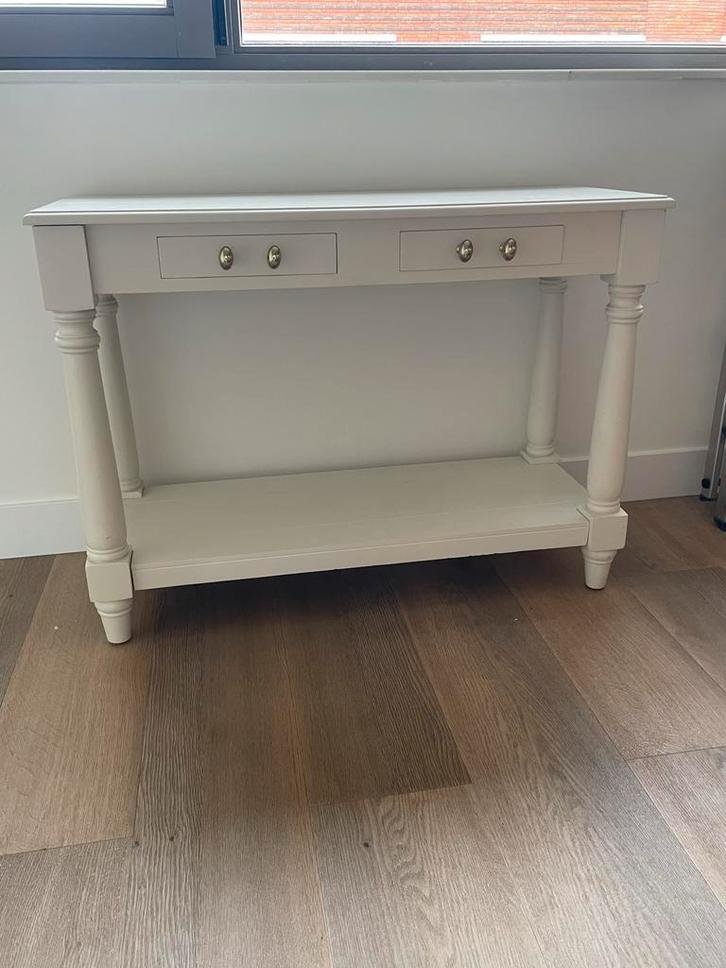 Halkast / Sidetable - Merk HK - 2 Laadjes, Huis en Inrichting, Tafels | Sidetables, Gebruikt, 25 tot 50 cm, 100 tot 150 cm, Rechthoekig