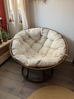 Ronde rotan fauteuil, Huis en Inrichting, Ophalen, Zo goed als nieuw, Riet of Rotan, 100 tot 125 cm