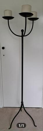 Mooie robuuste gietijzeren kandelaar, Ophalen, Metaal