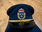 Vintage Zweedse Politie Pet, Ophalen of Verzenden, Overige soorten, Overige gebieden, Helm of Baret